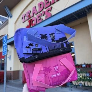 Trader Joe's Mini Insulated Bags - Purple and Pink
